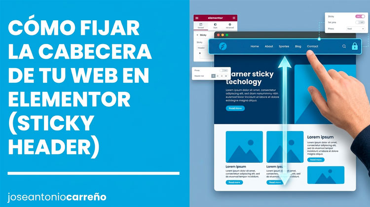 Cabecera fija en Elementor (Sticky Header)
