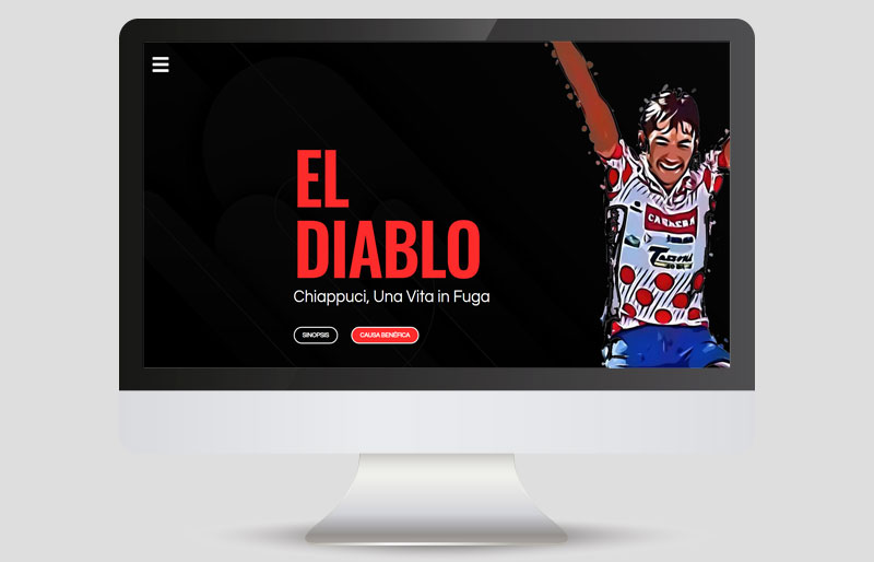 Diseño web realizado para el documental El Diablo: una Vita en Fuga.
