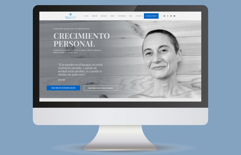 Diseño web realizado para Marta Aguilera Prim.