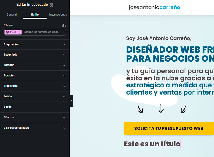 La nueva interfaz de los Elementos Atómicos en Elementor Pro