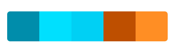 Paleta de colores web complementarios.
